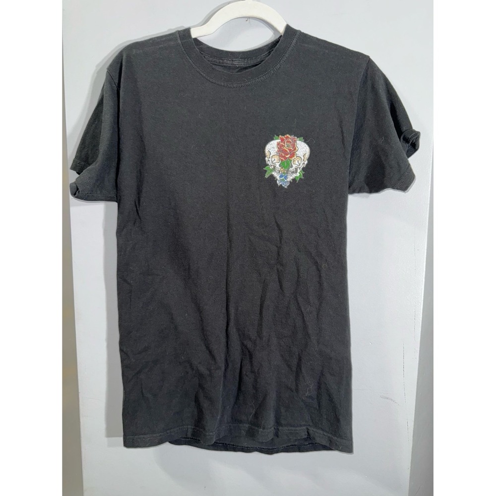 Call Your Mother split skull rose graphic print front and back men's small